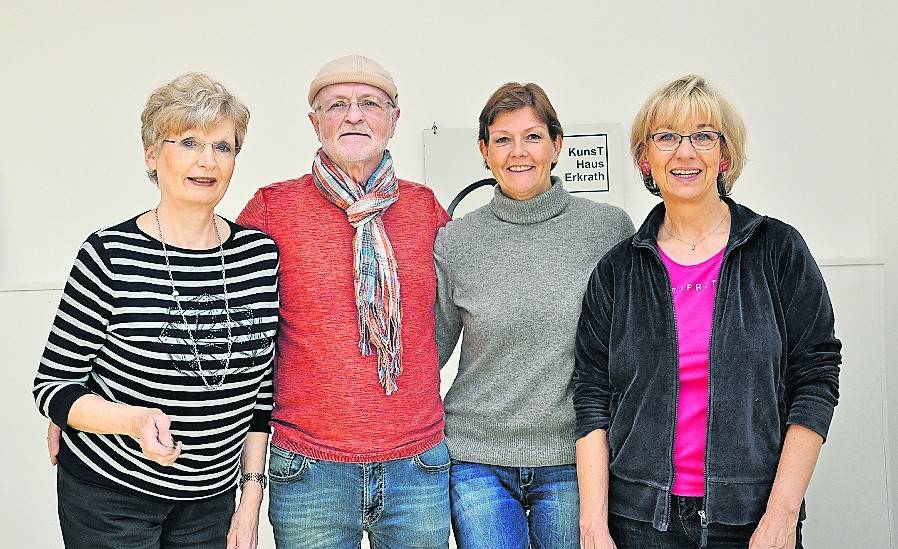  Der neue (alte) Vorstand des Kunsthauses Erkrath: Eva Pannée, Wolfgang Sendermann, Christina Hohmann de la Haye, Claudia Cramer von Clausbruch. 