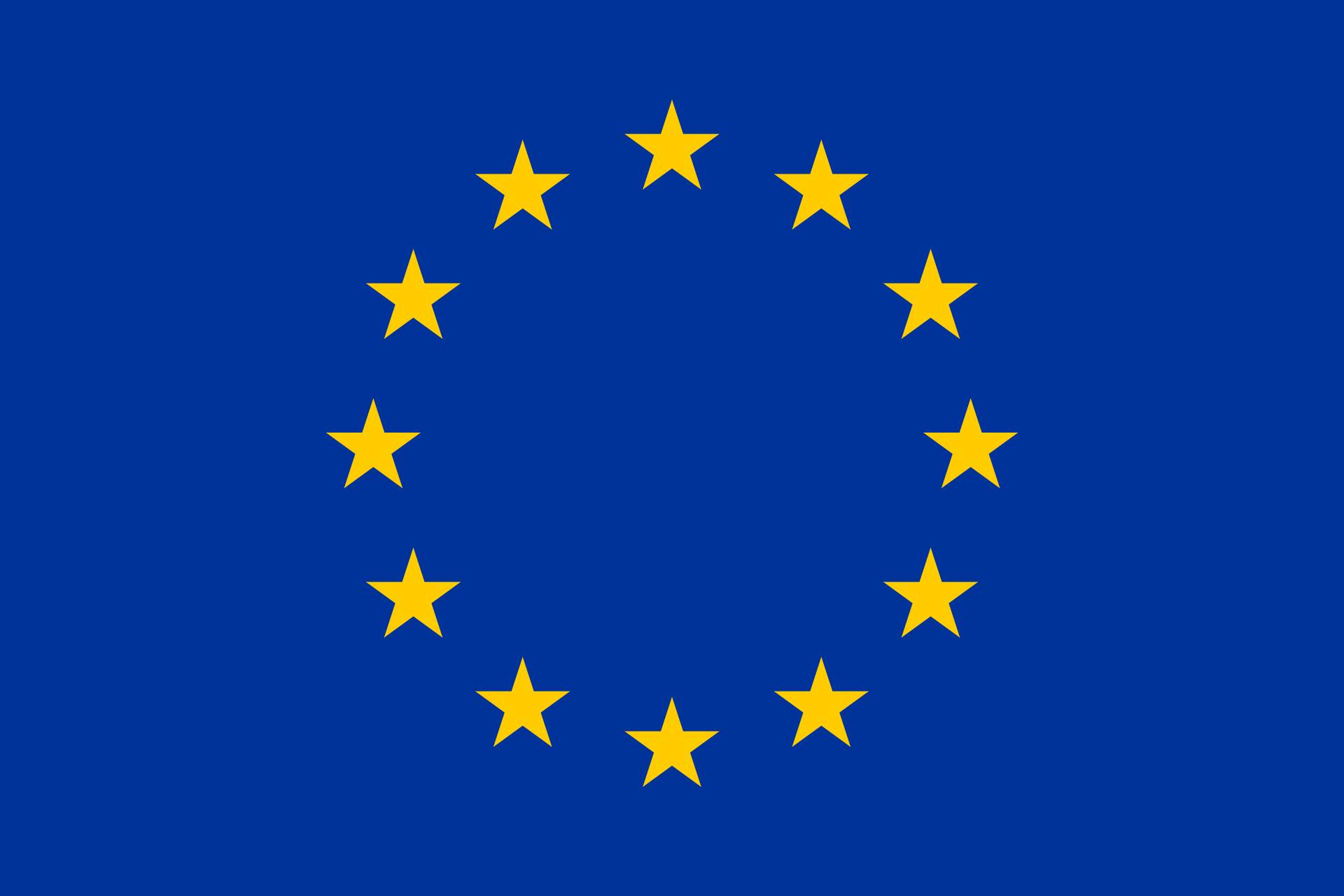 Die Flagge der Europäischen Union.