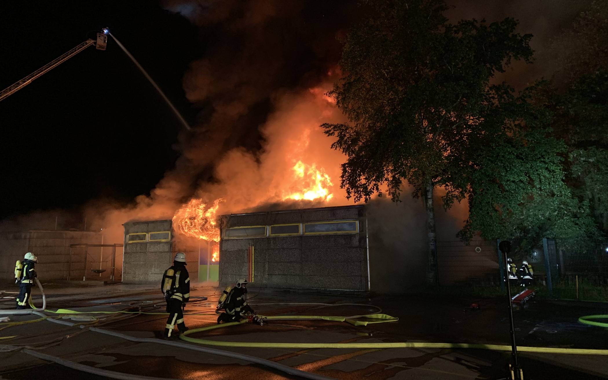 Großbrand Grundschule Sandheide