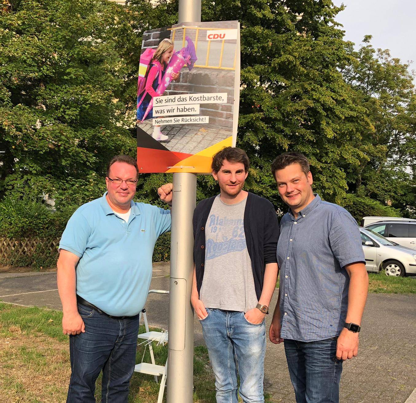  (v.r.n.l.) Marc Hildebrand, Jan Wiertz und Andreas Heringlehner. 
