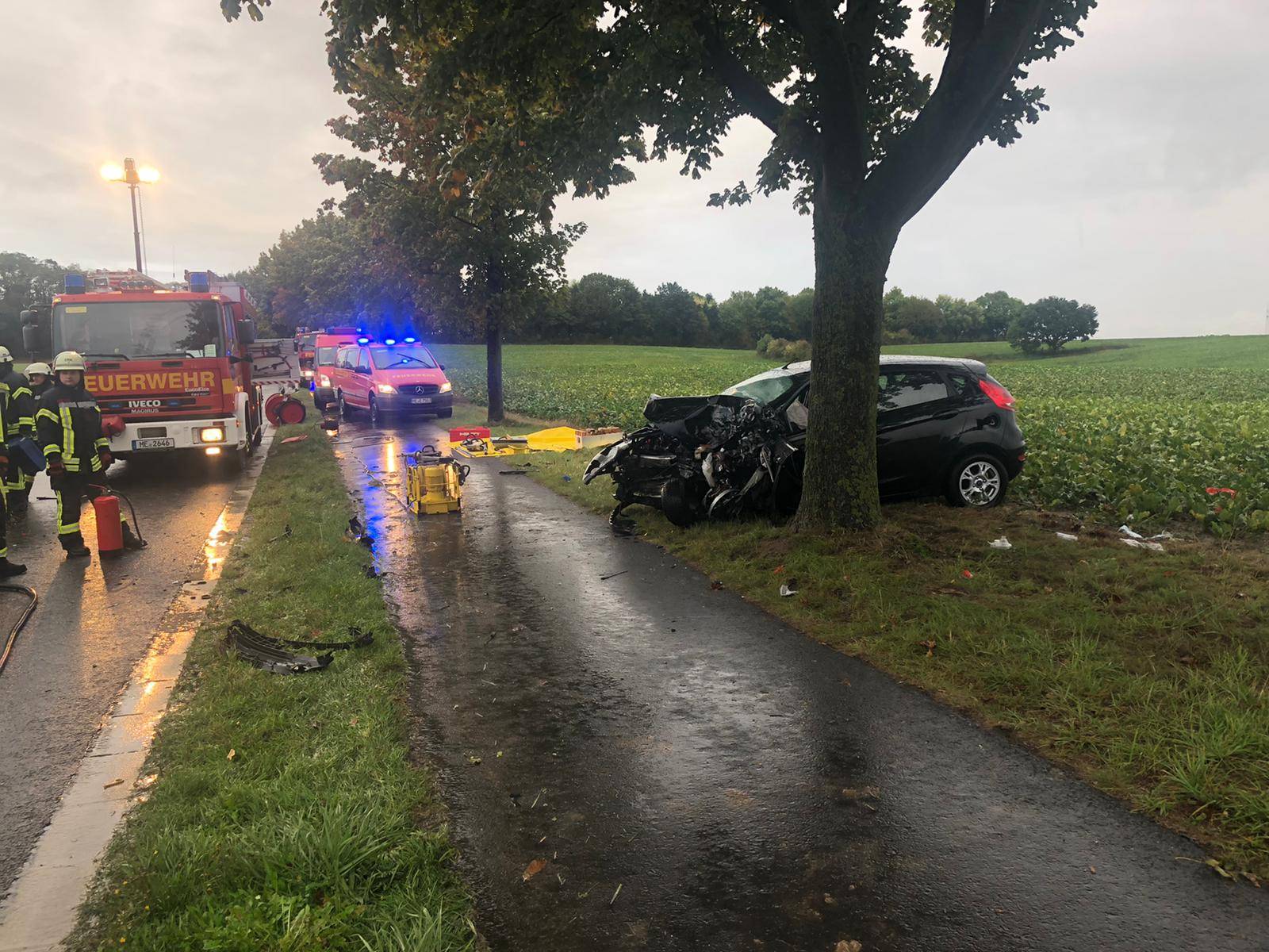 Die Unfallstelle auf der Erkrather Straße.