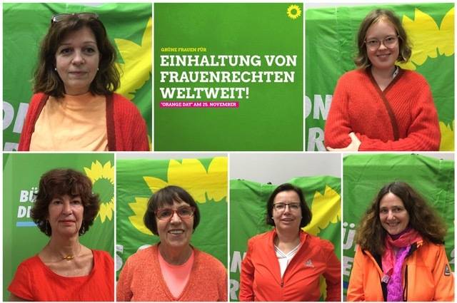 Grüne Frauen kämpfen beim Orange Day für die Frauenrechte
