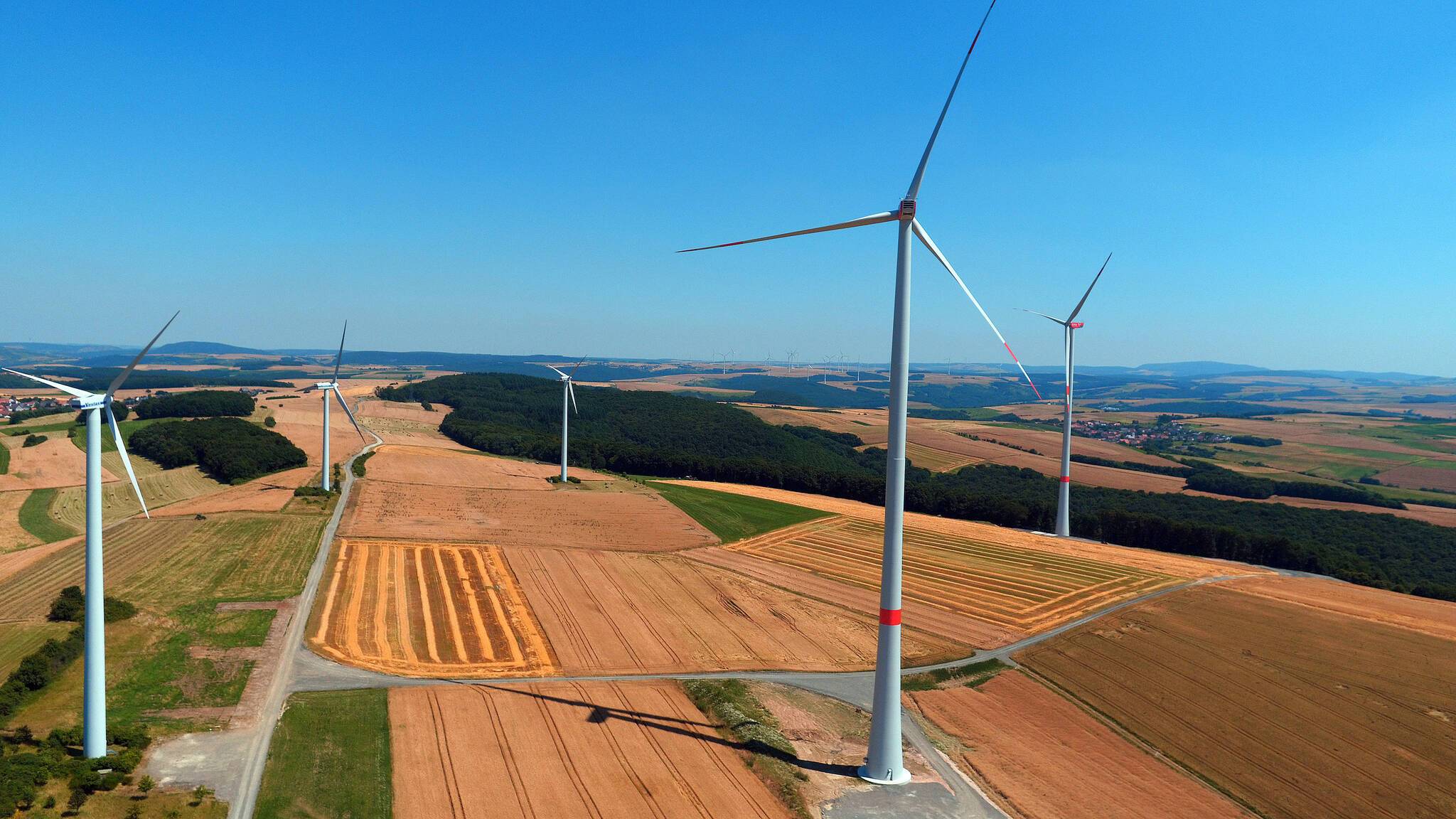 Der Windpark Jeckenbach mit zwei Windkraftanlagen